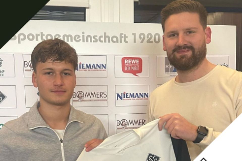 Luca Busch Garcia (l.) und Sportdirektor Holzheimer SG.