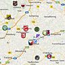 Die Landkartenübersicht der Kreisliga Landshut-Klubs 2014/15