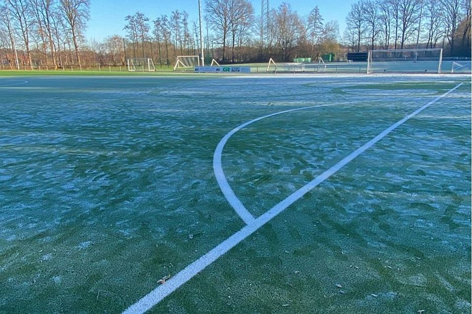 So sah der Platz des Westfalenliga 1-Spitzenreiters TuS Hiltrup aus.