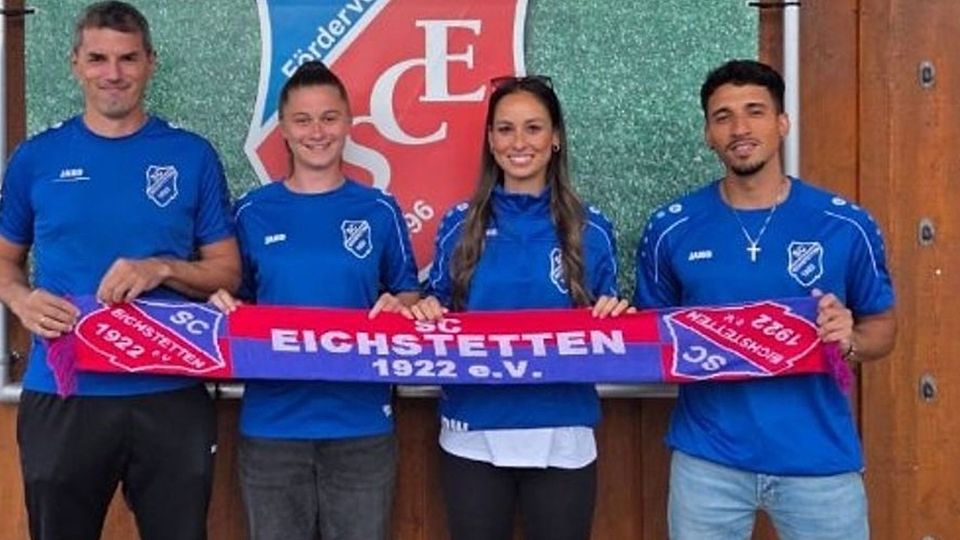 von links: sportl.Leiter Thorsten Krausse, Celine Schwer, Dorinja Weizel, Sergio Meier