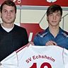Christoph Meitinger und Kevin Irl bleiben ein weiteres Jahr Trainer beim aktuellen Herbstmeister SV Echsheim.  Foto: SV Echsheim
