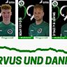 Verabschieden sich von den 09ern (von links): Finn Haag, Noah Krieger und Sebastien Döring.