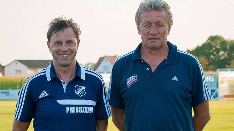 Der neue SC-Coach Alex Fischinger mit dem sportlichen Leiter Dieter Wendling. | Foto: Udo Künster