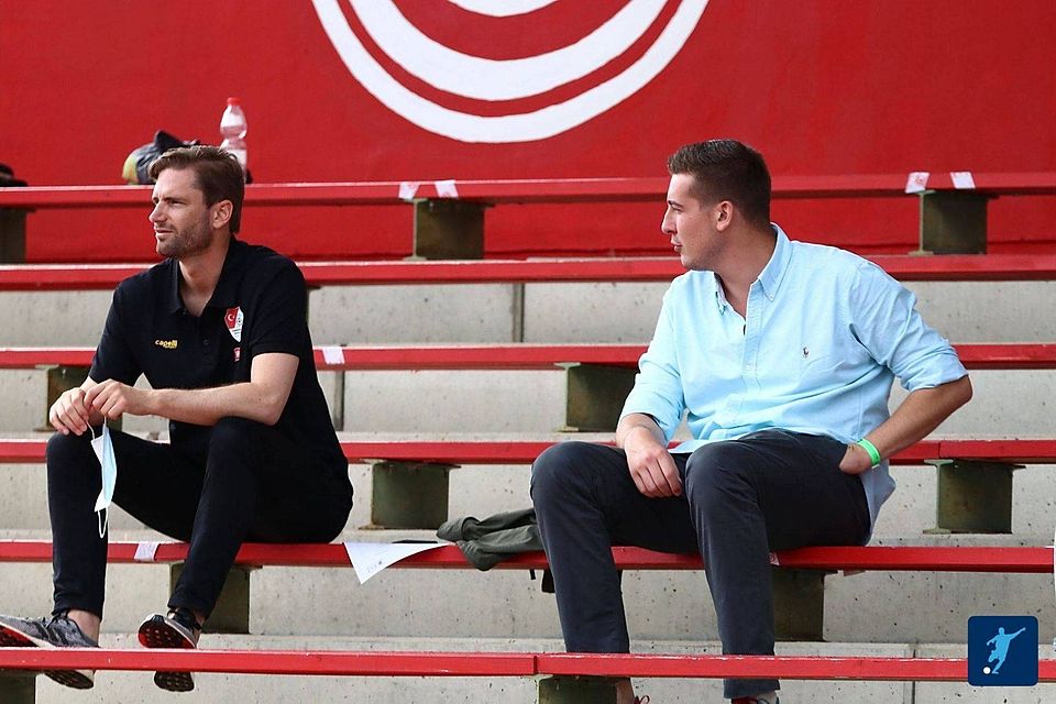 Sind mit den Planungen und der Vorbereitung zufrieden: Türkgücüs Sportlicher Leiter Roman Plesche (li.) und Geschäftsführer Max Kothny.