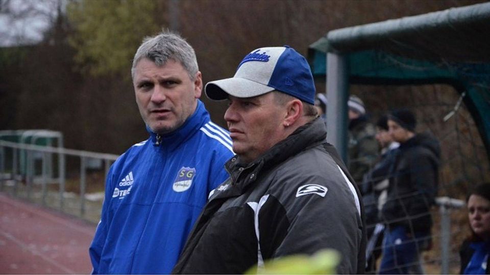 Ronny Weimer (links) übernimmt den FSV Nieder-Olm zur neuen Saison. F: Boor