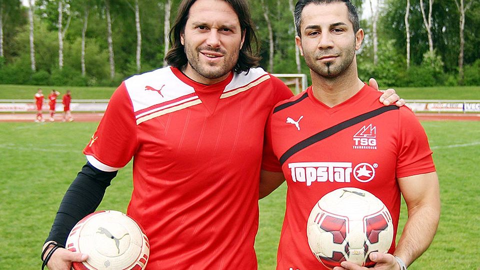 Ein eingespieltes Team: Benedikt Richter (links) und Özgür Halavart werden in der nächsten Saison die erste Mannschaft der TSG Thannhausen trainieren und auch selbst als Spieler verstärken. 	F.: Alois Thoma