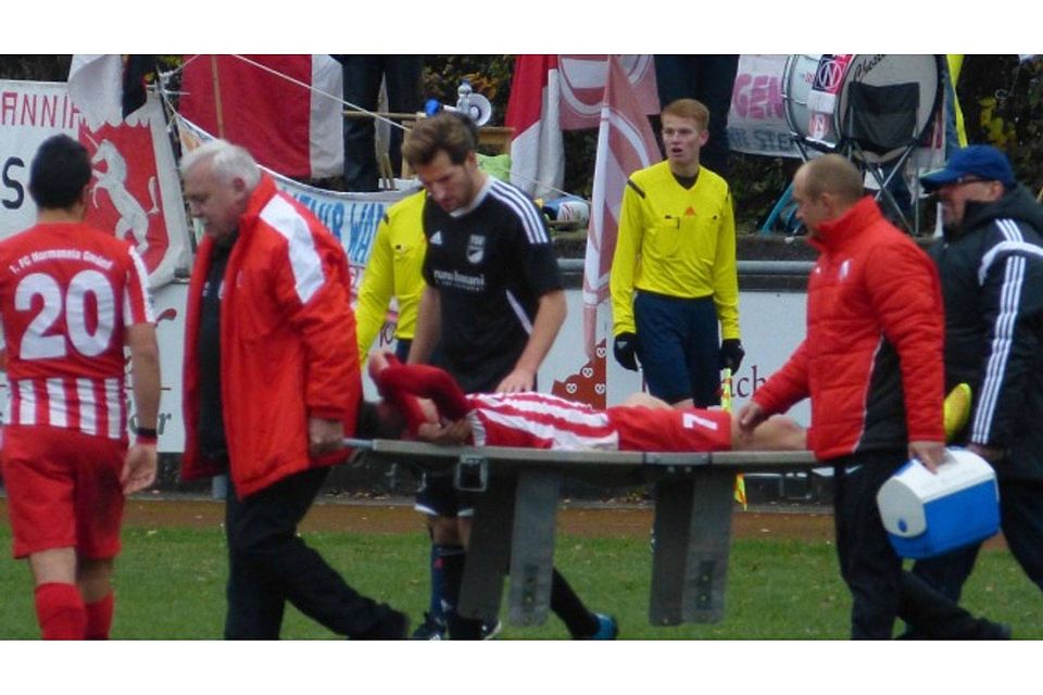 2014 mußte Patrick Krätschmer im Derby verletzt ausscheiden. F: Sigel