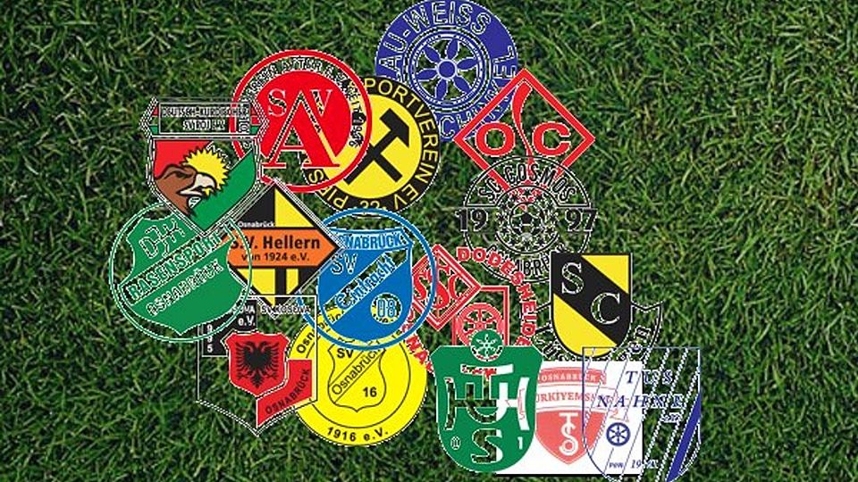 Bunter Haufen: Diese Teams gehen in der kommenden Saison in der Kreisliga Stadt an den Start. Montage: FuPa.net