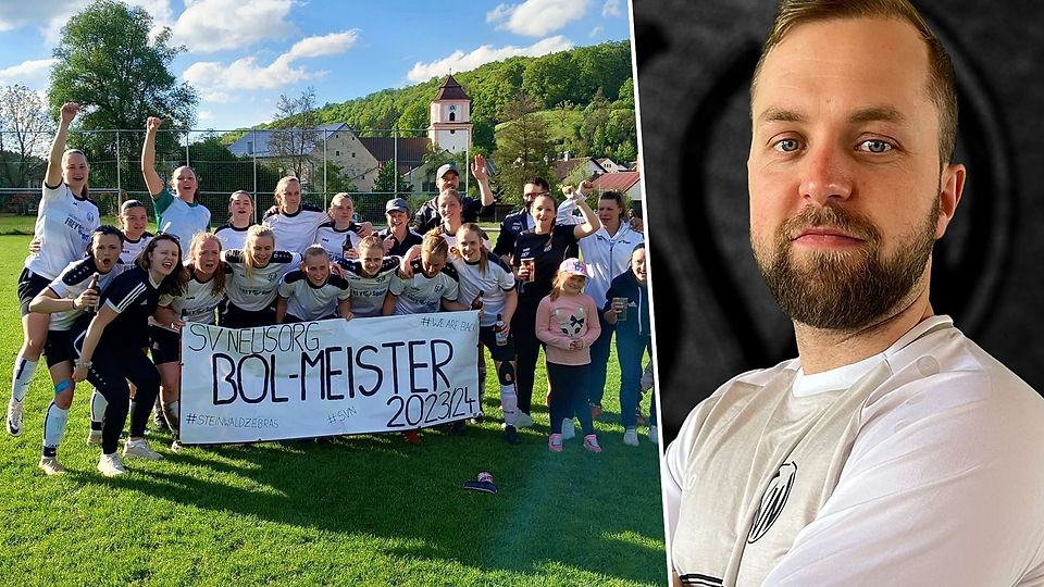 Trainer Christian König (r.) führte die Damenmannschaft des SV Neusorg als souveräner Meister sofort zurück in die Landesliga. Trotzdem ist für ihn am Saisonende Schluss.