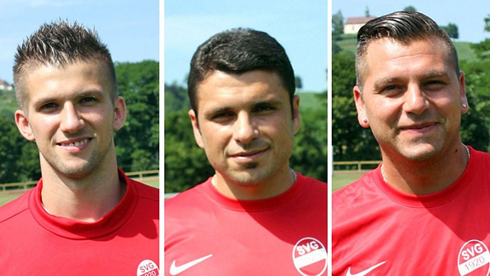 Timo Waslikowski (l.) muss den SVG verlassen. Cheftrainer Özcan Durmaz (Mitte) wird künftig von Sefer Nezirow (r.) assistiert. | Fotos: SV Gengenbach