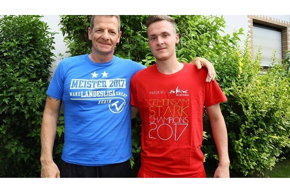 Wie der Vater so der Sohn: Sowohl Handballer Stefan (links) als auch Fußballer Nils Beißer hatten in der abgelaufenen Saison viel Grund zum Feiern. Foto: Marc Schüler