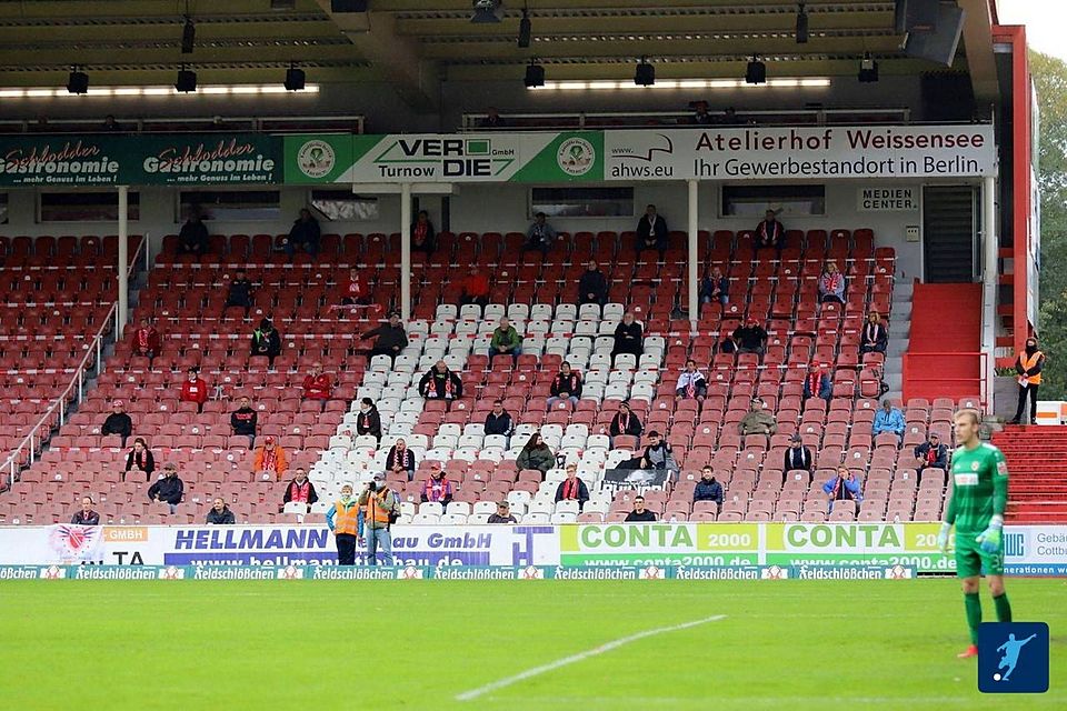 Zum letzten Spiel von Energie Cottbus durften nur 100 Zuschauer ins Stadion.