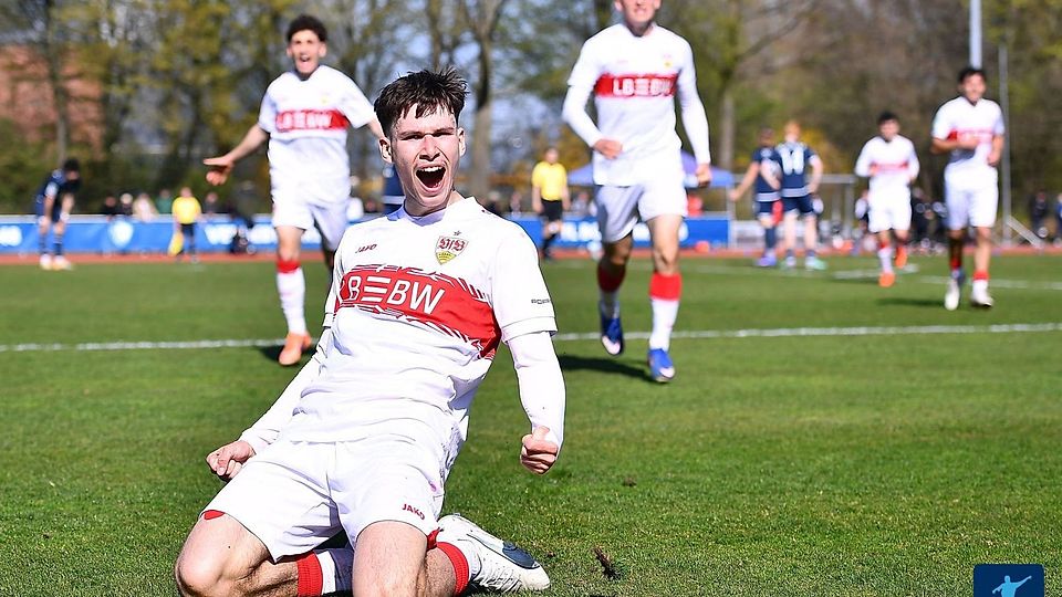 Durften feiern: Die A-Junioren des VFB Stuttgart zogen ins U-19 DFB-Pokal Finale ein.