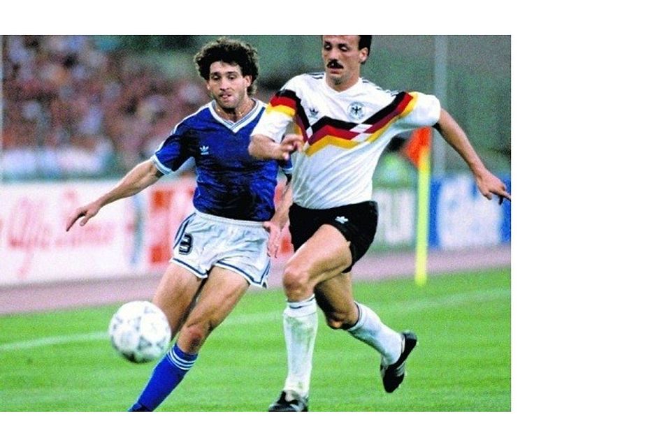 Im WM-Finale von 1990: Jürgen Kohler (rechts) holt mit Deutschland den Titel. FOTO: PICTURE ALLIANCE/OFFSIDE