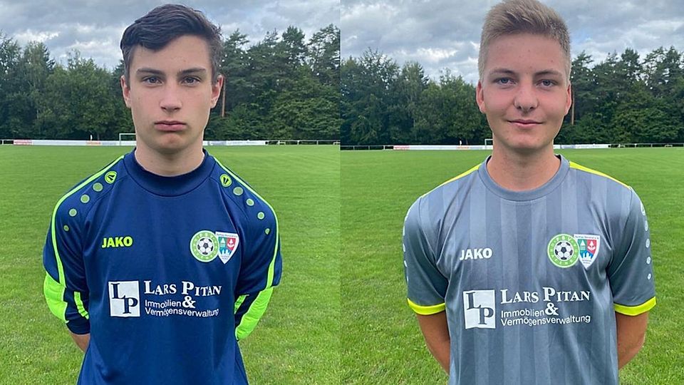 Niclas Dörfler (links) und Nils Bellanger (rechts) stoßen zum Thüringenliga-Kader der SpVgg Gerata.