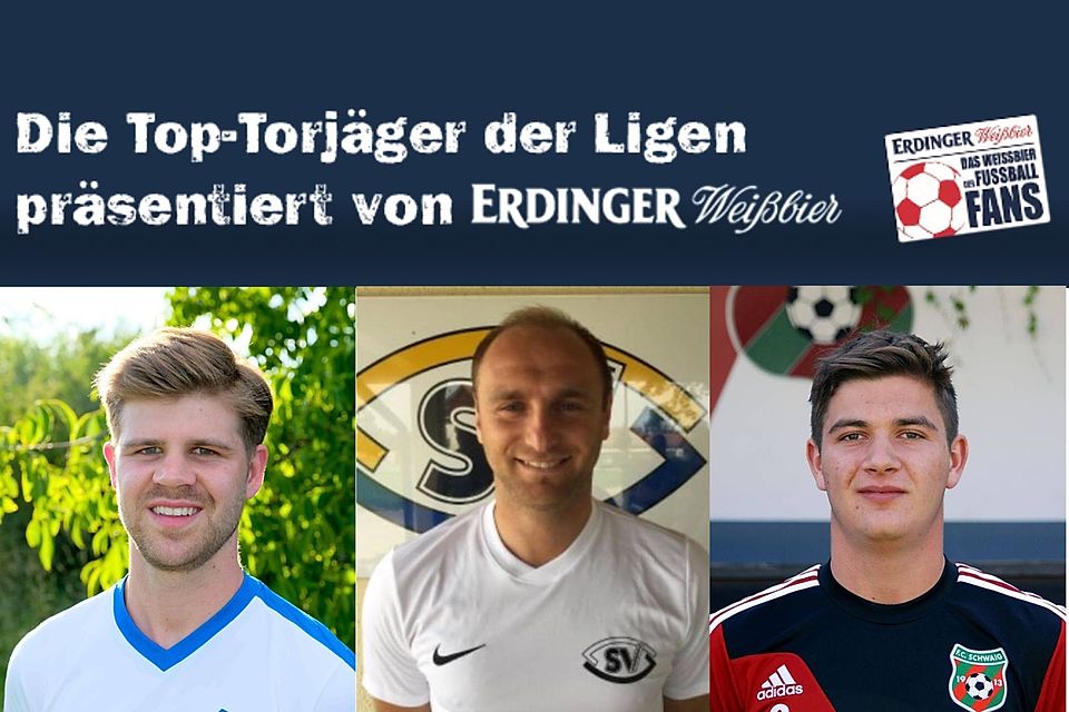 Robin Streit (SpVgg Kammerberg),Robert Rakaric (SV Dornach) und Raffael Ascher (FC Sportfreunde Schwaig, v.l.n.r.)