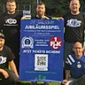 Seit Monaten haben sie auf das Jubiläumswochenende hingearbeitet, in dessen Mittelpunkt das Spiel der Lauterer Traditionsmannschaft steht. Im Bild ein Teil des Organisationsteams der SG Wincheringen/Merzkirchen (im Uhrzeigersinn von links unten): Carsten Gales (Vorsitzender der DJK Merzkirchen), David Fisch, Julian Athen, Mika Weber und Werner Biringer (Vorsitzender des SV Wincheringen).