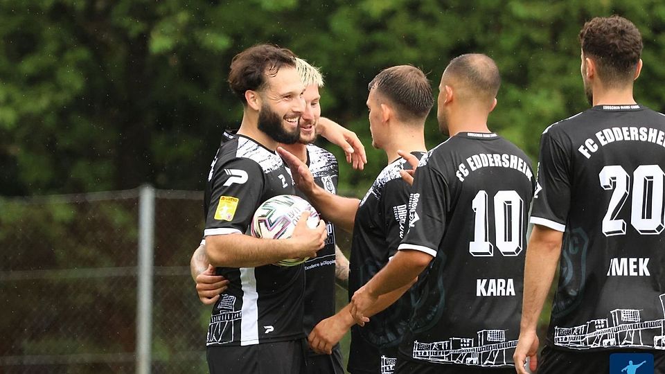 Der FC Eddersheim durfte im Hessenpokal bei der SG Orlen acht Mal jubeln.