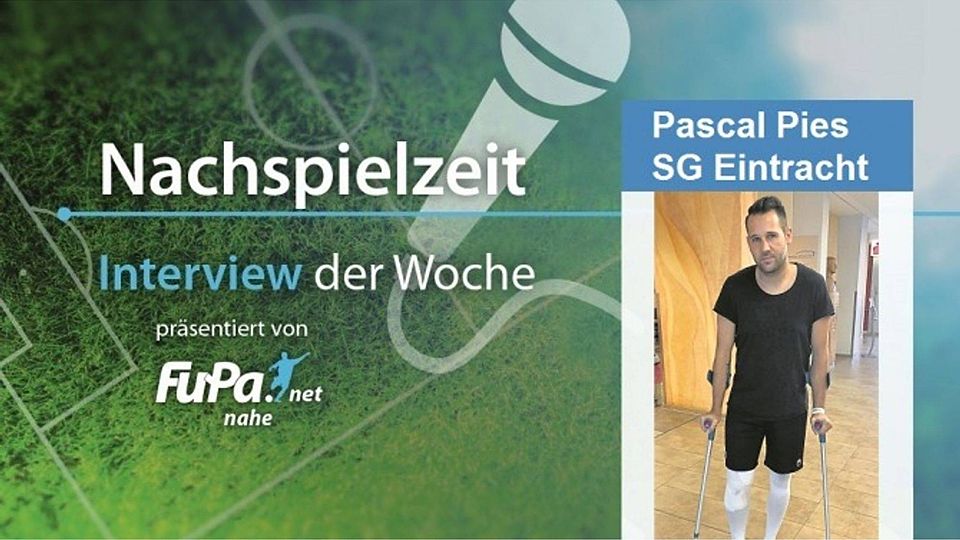 Schnell auf den Beinen: Pascal Pies macht im Krankenhaus St. Marienwörth schon wieder erste Gehversuche. F: SG Eintracht
