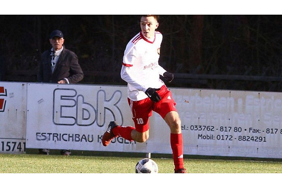 Niklas Goslinowski stürmt auch nach dem Aufstieg für den SC Eintracht Miersdorf/Zeuthen. F: Bock