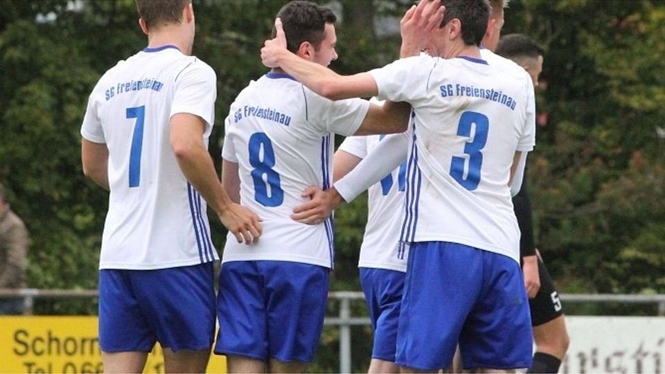 Es läuft einfach bei der SG Freiensteinau, entsprechend gut ist die Laune.  	Foto: Görlich