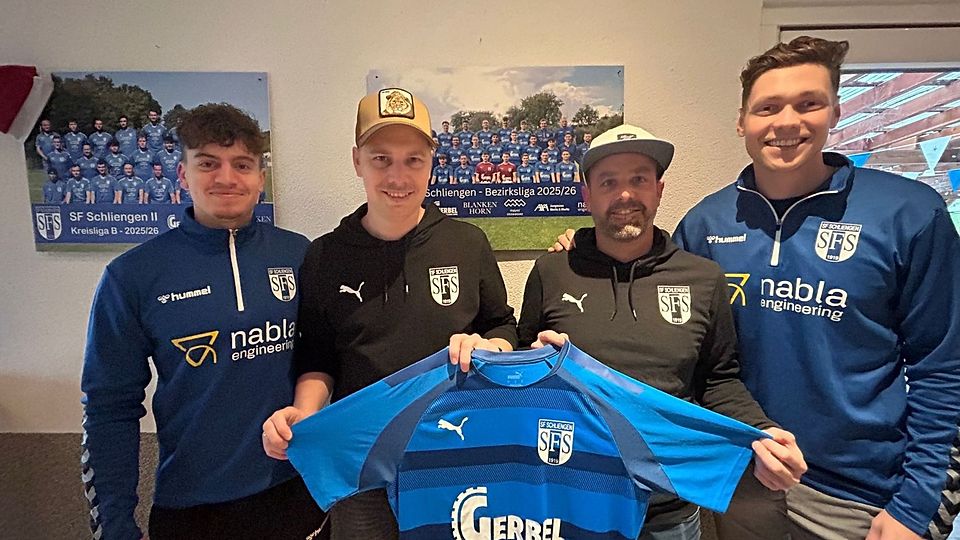    Bild: v.l. Sportlicher Leiter Tim Merstetter, Chef-Trainer David Held, Co-Trainer Sebastian Meier, sportlicher Leiter Florian Kessler