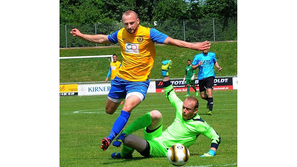 Nicht zu bremsen auf dem Weg Richtung Bezirksliga: Die zweite Mannschaft der SG Eintracht um Philipp Brendel (gelbes Trikot).	Foto: Heidi Sturm