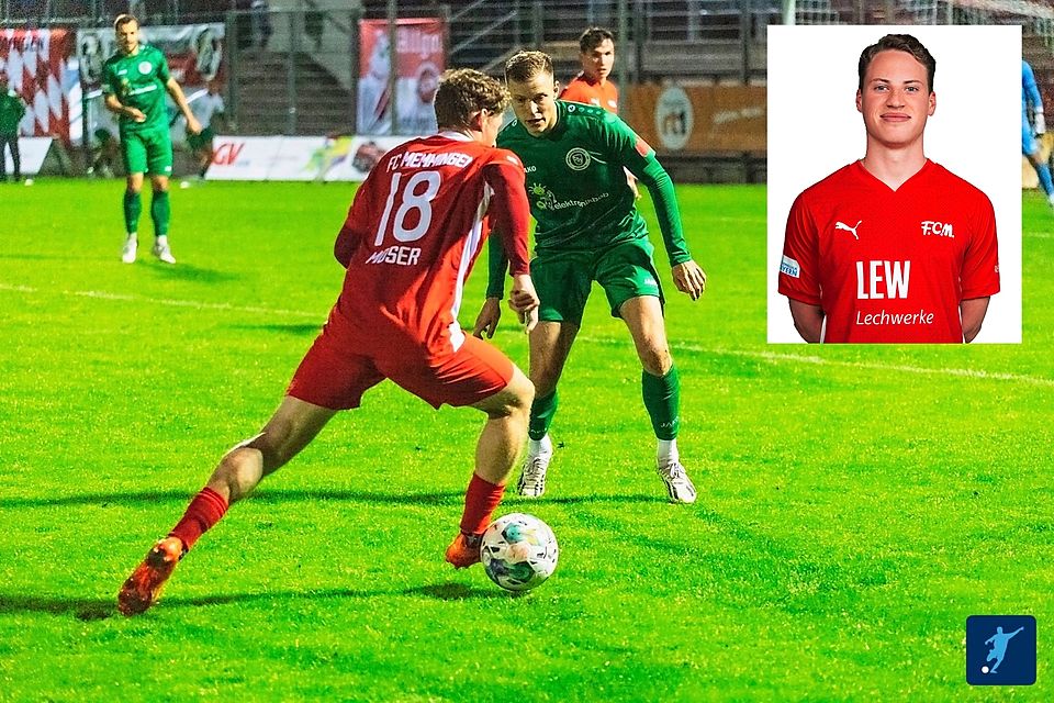 Matthias Moser (am Ball) hat seinen Vertrag in Memmingen verlängert.