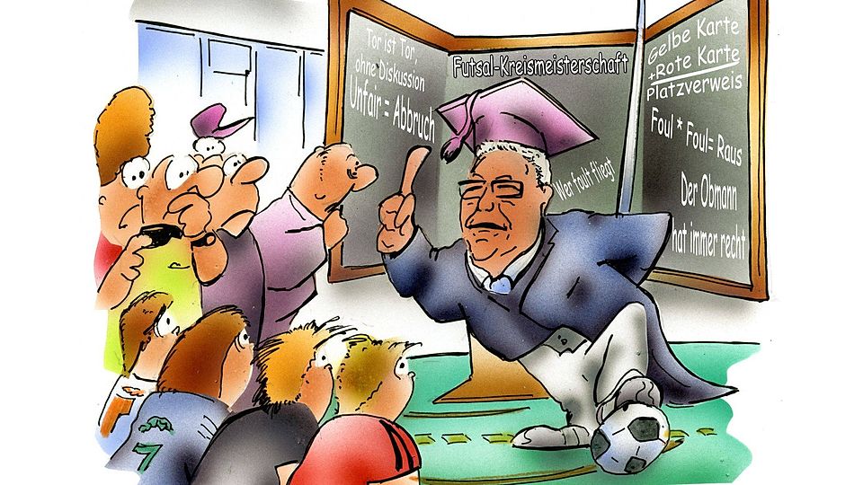 Erst mal schulen lassen, bevor es los geht	Karikatur: Schwarze-Blanke.