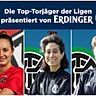 24 Tore! Seyfi (M.) knipst aktuell in einer eigenen Liga. Schuck (l., elf Tore) und Tewes (r., zehn Tore) liegen bereits weit zurück.