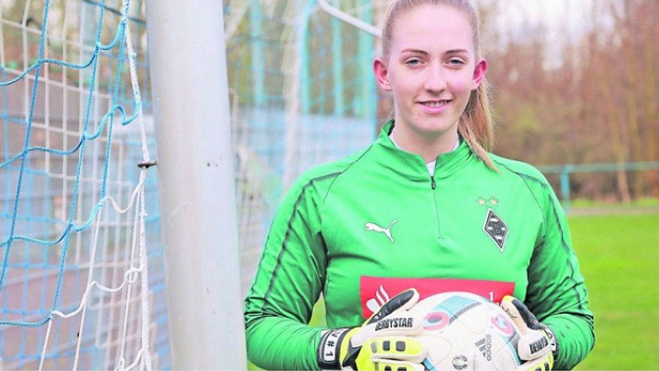 Die Nummer eins im Tor der Fohlen: Lisa Venrath aus Linnich hat sich einen Stammplatz in der Fußball-Bundesliga der Frauen erkämpft. FOTO: GUIDO JANSEN