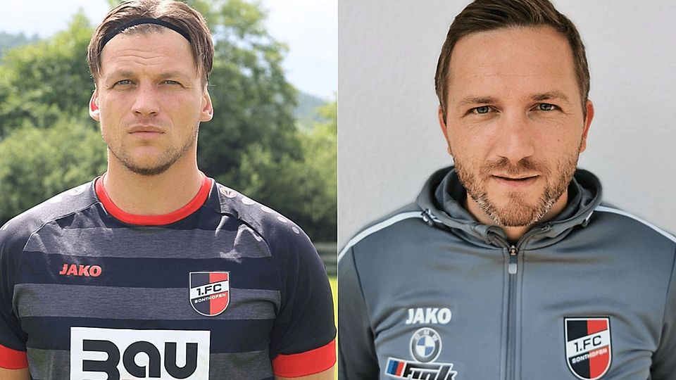 Dennis Marquardt (rechts) unterstützt bis zum Sommer Spielertrainer Andreas Hindelang (rechts) beim 1. FC Sonthofen.