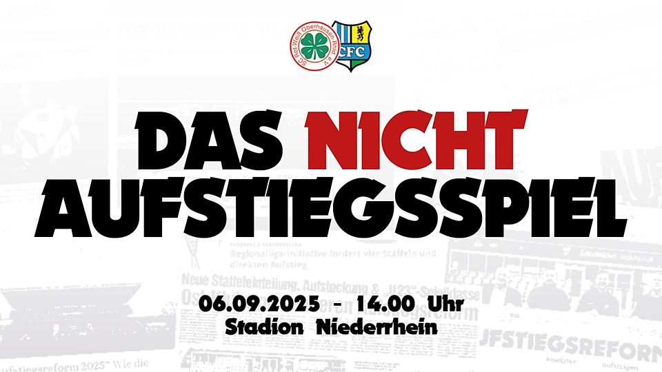 RW Oberhausen und der Chemnitzer FC treten zu einem ganz besonderen Spiel an.