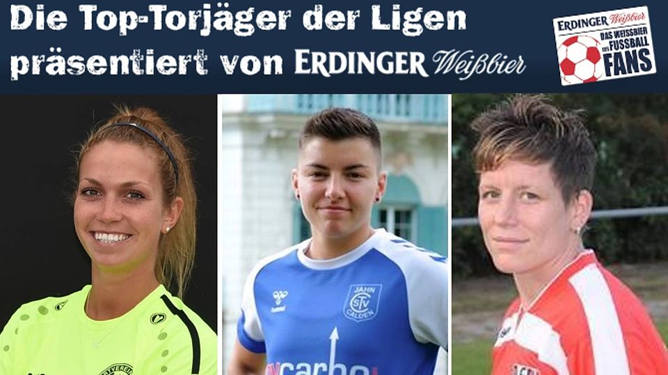 Die Top-Torjäger der Regionalliga: Hildebrandt (M.), Haberäcker (l.) und Arcangioli (r.).