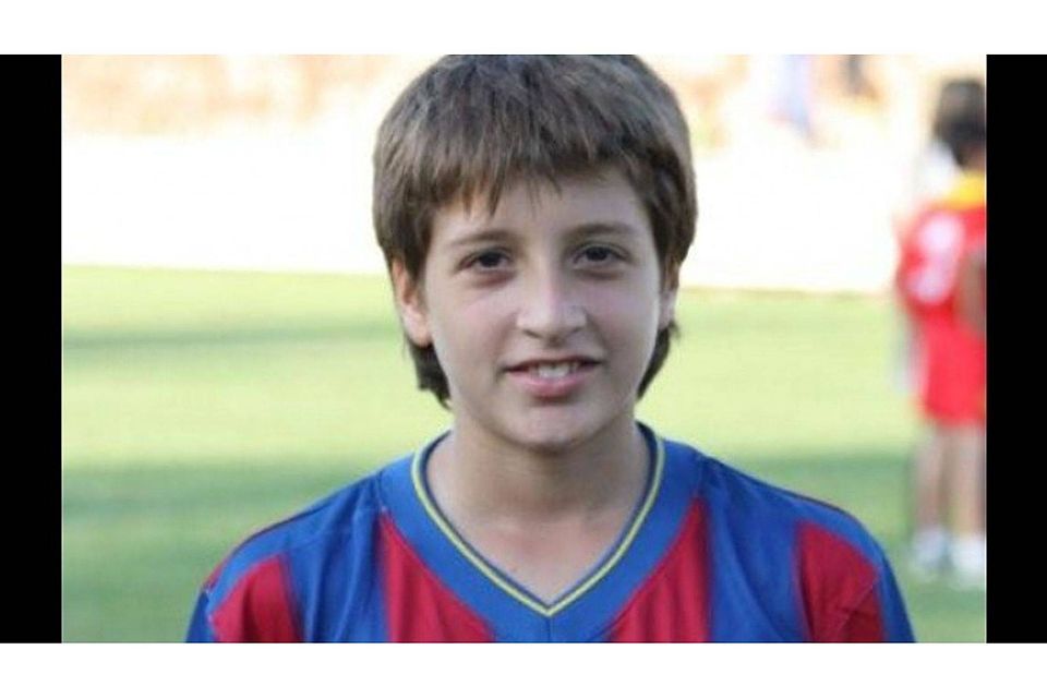Mit zehn in der Talentschmiede La Masia des FC Barcelona: Georgios Spanoudakis.	Archivfoto: Privat