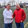 Hand drauf: Patrick Ortlieb (links) übernimmt in der nächsten Saison das Traineramt in Hildburghausen. Im Bild mit Präsident Dirk Drescher.