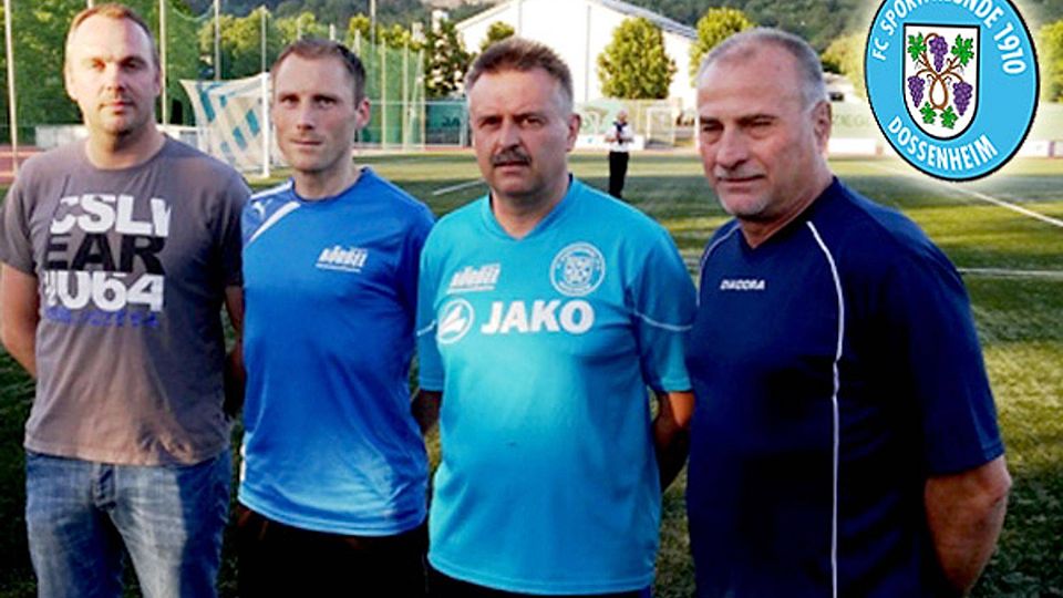 Auf dem Foto von links nach rechts:  Jürgen Gehrig, Jan Gärtner, Uwe Gramlich und Friedbert Zunker.     Foto/Grafik: FCD/cwa