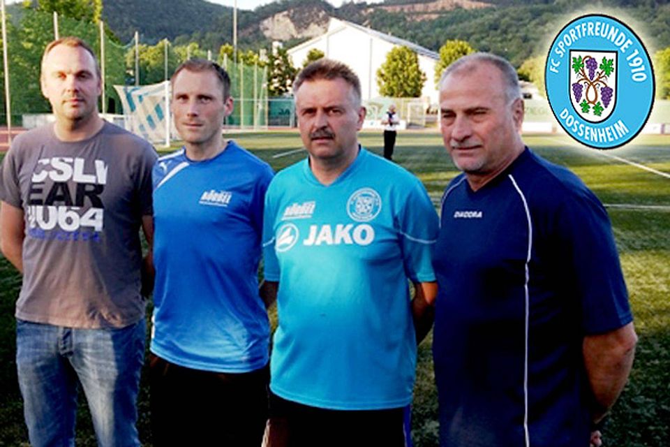 Auf dem Foto von links nach rechts:  Jürgen Gehrig, Jan Gärtner, Uwe Gramlich und Friedbert Zunker.     Foto/Grafik: FCD/cwa