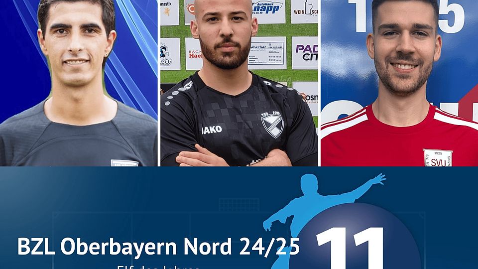 Jose Maximiliano Andrade Ceballos (li.), Semih Coklar (mi.) und Maximilian Kriebel (re.) stehen im Team des Jahres der Bezirksliga Nord.