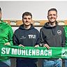 Sport-Vorstand Matthias Schad (von links), Claudius und Florian Bührer sowie Stefan Schmieder vom Spielausschuss des SVM