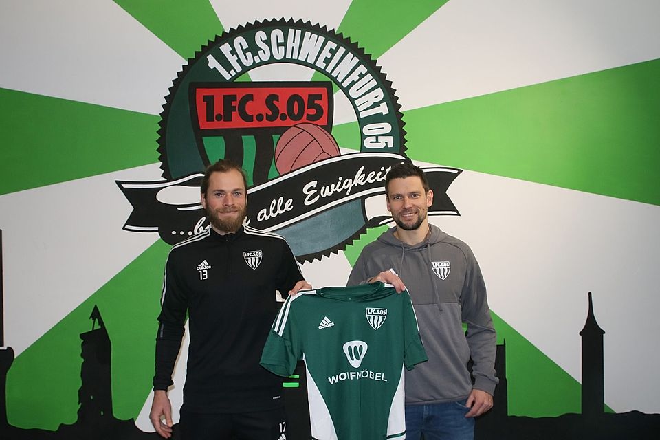 Kristian Böhnlein (li.) bleibt dem 1. FC Schweinfurt 05 erhalten