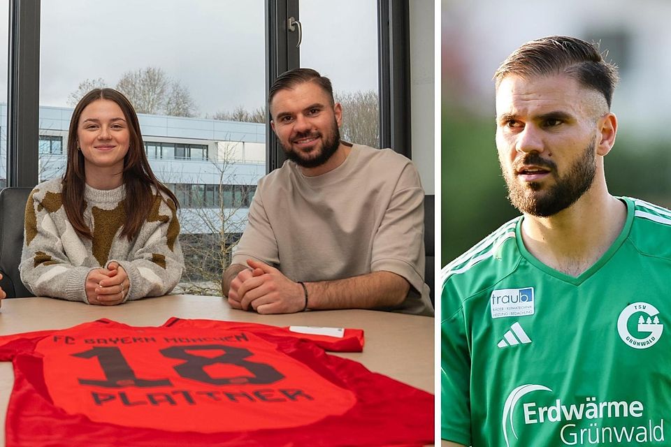 „Die Arbeit mit den Spielerinnen macht mir richtig Spaß“: Bayernliga-Spielmacher Daniel Leugner, hier beim Transfer von Maria Plattner zum FC Bayern, arbeitet im Frauenfußball als Berater.