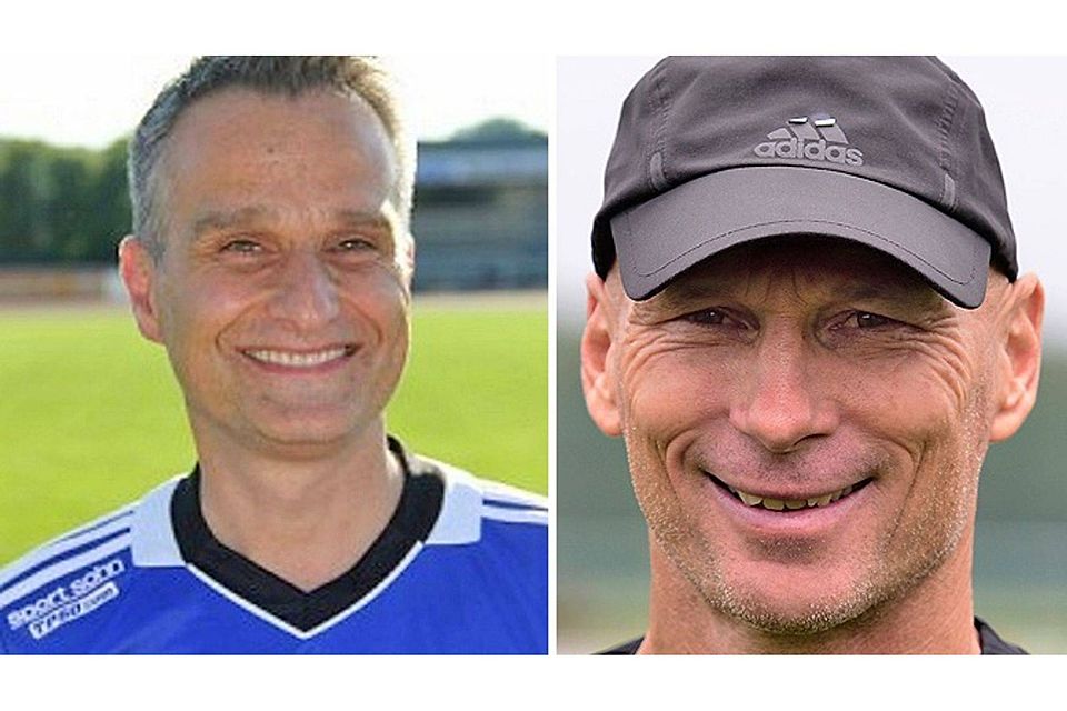 U19-Coach Markus Schaich (links) vertritt den plötzlich erkrankten Trainer Stefan Anderl (rechts) bis zu dessen Wiedergenesung.  Fotos: Hermann Schiller, Horst Hörger