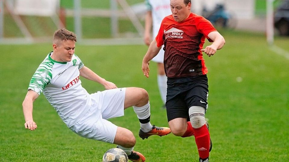 Johannes Müller (rechts) und die SG Unadingen/Dittishausen im Heimspiel der Kreisliga A, Staffel II, gegen die DJK Donaueschingen II 