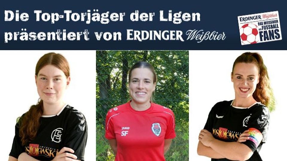 Das Schwaiger Duo mit Emily Grimes (links) und Lisa Maier (rechts) wird Ende März im Torjäger-Rennen weiter Druck auf Sandra Funkenhauser (Mitte) machen.