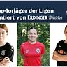 Das Schwaiger Duo mit Emily Grimes (links) und Lisa Maier (rechts) wird Ende März im Torjäger-Rennen weiter Druck auf Sandra Funkenhauser (Mitte) machen.