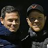 Neuauflage vom Viertelfinale im Vorjahr: Siegburg-Coach Alex Otto (li.) ewartet Marian Wilhelm und Viktoria Köln.