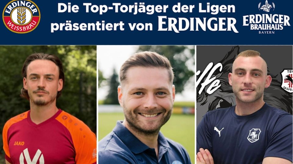 Robert Friedrich (mi.) bleibt weiterhin das Maß aller Dinge in den Münchner A-Klassen. Gefolgt wird er von Peter Schädler (li.) und Kamil Temporale (re.).