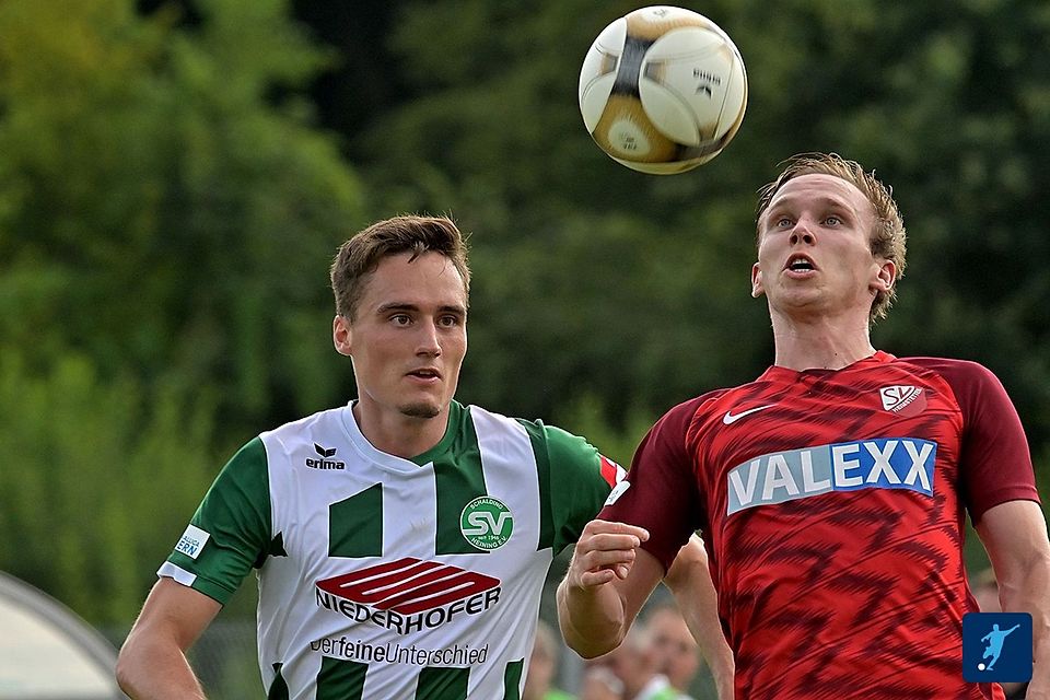 In the summer of 2021, Johannes Becks (left) has been home for a few weeks - playing a few games with SV Schalding in the regional league.