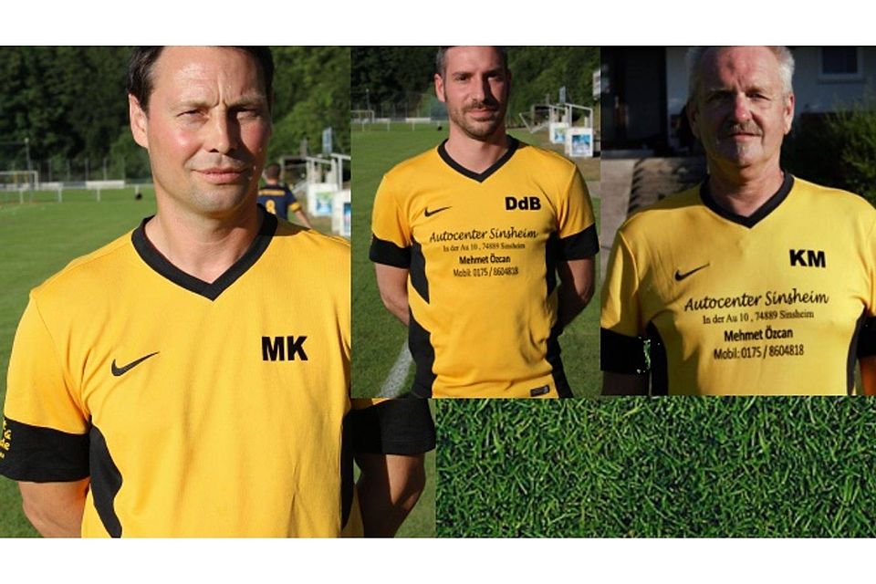 Das Trainerteam des SV Tiefenbach bleibt auch 2017/18 so zusammen. V.l. Kronwald, de Bortoli, Martin.